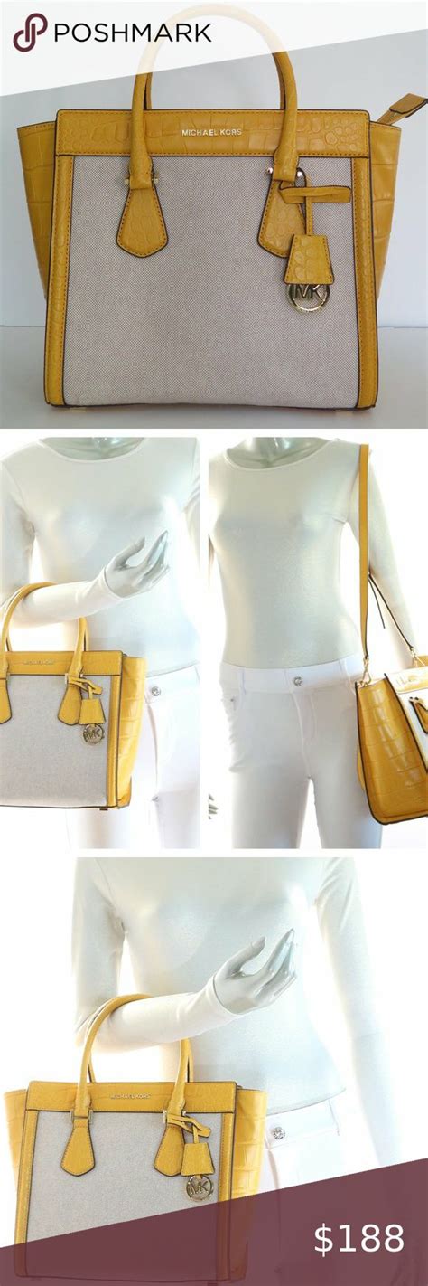 michael michael kors colette zip large satchel sun 